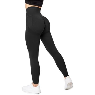 Bellivalini Leggings de Mulher Push up Sem Costura Fitness Gym de Cintura Alta BLV50-255, Preto, L Bellivalini Leggings de Mulher Push up Sem Costura Fitness Gym de Cintura Alta BLV50-255, Preto, L
