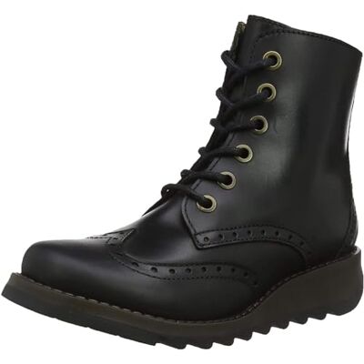 Fly London Sarl069fly, botins de mulher, preto e azul marinho: Fly London Sarl069fly, botins de mulher, preto e azul marinho: