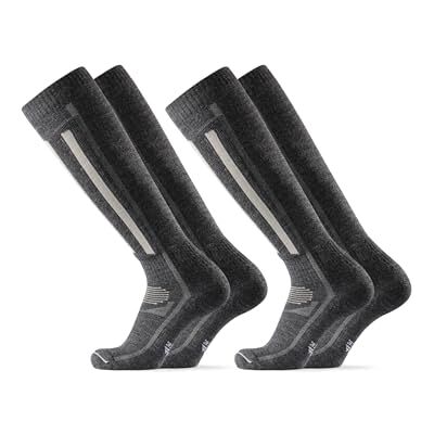 DANISH ENDURANCE Meias de esqui, lã mineral, 2 pacotes cinzento 39-42 DANISH ENDURANCE Meias de esqui, lã mineral, 2 pacotes cinzento 39-42