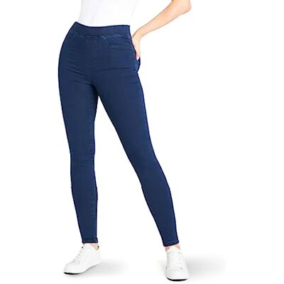 CityComfort Leggings de ganga elásticas, Jeggins slim para mulher, Azul escuro CityComfort Leggings de ganga elásticas, Jeggins slim para mulher, Azul escuro