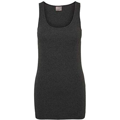 VERO MODA Vmmaxi My Soft UU Tank Top Noos T-shirt sem mangas de mulher (pack de 3), DARK GREY MELANGE VERO MODA Vmmaxi My Soft UU Tank Top Noos T-shirt sem mangas de mulher (pack de 3), DARK GREY MELANGE