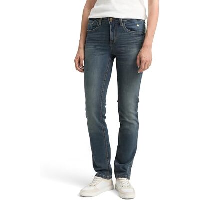Tom Tailor 202212 Alexa Straight Calças de ganga mulher, Azul (10281 Mid Stone Wash Denim (novo)), 28 W/32 L Tom Tailor 202212 Alexa Straight Calças de ganga mulher, Azul (10281 Mid Stone Wash Denim (novo)), 28 W/32 L