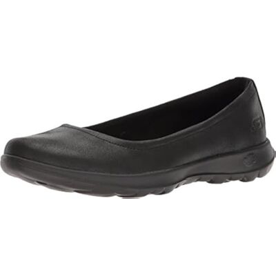 Skechers 15400_BBK Sapatos tipo ballet para mulher, Preto Bbk Black Textile Trim, 40 UE Skechers 15400_BBK Sapatos tipo ballet para mulher, Preto Bbk Black Textile Trim, 40 UE