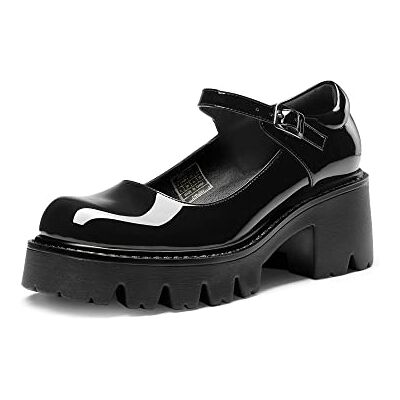 DREAM PAIRS Mary Jane Plataforma mulher, tamanho 40, pat preto DREAM PAIRS Mary Jane Plataforma mulher, tamanho 40, pat preto