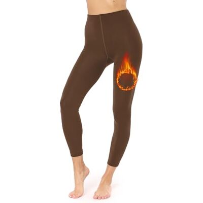 Merry Style Leggins térmicos leggings para mulher, leggings perneiras, roupa quentes para mulher de inverno ao ar livre, roupa elástica e macia, , Castanho Merry Style Leggins térmicos leggings para mulher, leggings perneiras, roupa quentes para mulher de inverno ao ar livre, roupa elástica e macia, , Castanho