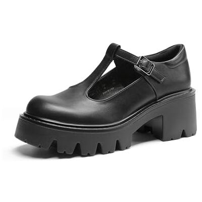 DREAM PAIRS Mary Jane Salto mulher, Preto Pu DREAM PAIRS Mary Jane Salto mulher, Preto Pu