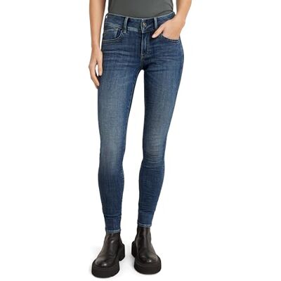 G-STAR RAW Calças de Ganga de Cintura Alta com Forma de Estrela G Jeans para Mulher, 25 W/32 L G-STAR RAW Calças de Ganga de Cintura Alta com Forma de Estrela G Jeans para Mulher, 25 W/32 L