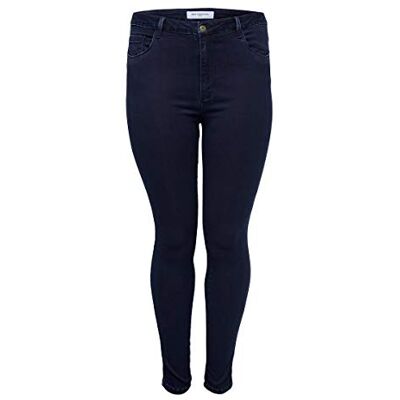 ONLY Caraugusta HW Skinny Jeans Black Noos Calças de ganga Skinny mulher, Azul (Dark Blue Denim Dark Blue Denim), 44 W/30 L ONLY Caraugusta HW Skinny Jeans Black Noos Calças de ganga Skinny mulher, Azul (Dark Blue Denim Dark Blue Denim), 44 W/30 L