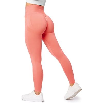 Bellivalini Leggings de mulher push-up Seamless Fitness Gym de cintura alta BLV50-255, ROSA, S Bellivalini Leggings de mulher push-up Seamless Fitness Gym de cintura alta BLV50-255, ROSA, S