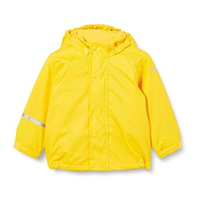 CareTec Rain Jacket PU w. fleece para unissexo crianças, amarelo (amarelo 324), 80 CareTec Rain Jacket PU w. fleece para unissexo crianças, amarelo (amarelo 324), 80