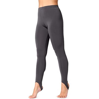 Bellivalini Leggings térmicas femininas leggings para inverno com forro interior quente perneiras de malha com estribo BLV50-274, Grafite Bellivalini Leggings térmicas femininas leggings para inverno com forro interior quente perneiras de malha com estribo BLV50-274, Grafite