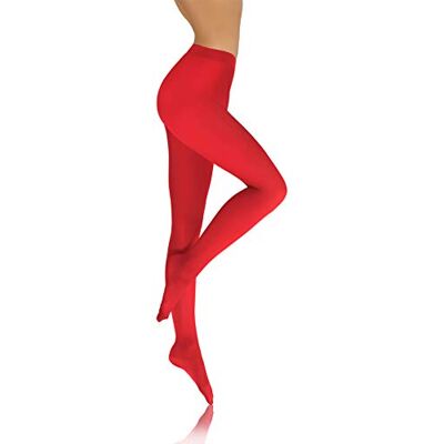 Sesto Senso Meias de Microfibra Opacas Coloridas para Mulher 40 DEN, Vermelho Sesto Senso Meias de Microfibra Opacas Coloridas para Mulher 40 DEN, Vermelho