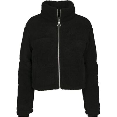 Urban Classics Ladies Boxy Sherpa Puffer Jacket casaco para mulher, Preto (Black 00007), XS Urban Classics Ladies Boxy Sherpa Puffer Jacket casaco para mulher, Preto (Black 00007), XS