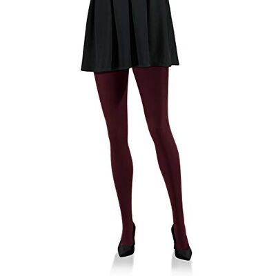 Sesto Senso Mulheres meias acrílicas 100 Den inverno quente opaco mate, Vermelho escuro, vinho tinto bordô Sesto Senso Mulheres meias acrílicas 100 Den inverno quente opaco mate, Vermelho escuro, vinho tinto bordô