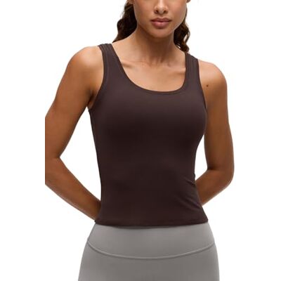 CRZ YOGA Softembrace camisa gola redonda Treinamento, ultra macio, tingido, comprimento da cintura, forro duplo, t-shirts sem mangas para mulher CRZ YOGA Softembrace camisa gola redonda Treinamento, ultra macio, tingido, comprimento da cintura, forro duplo, t-shirts sem mangas para mulher
