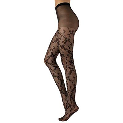 CALZITALY – Meias com Fantasia Floral, Meias-Calças Semi-Transparentes, Meias de Moda para Mulher 20 DEN Preto S/M, L/XL 20 DEN MADE IN ITALY , Preto CALZITALY – Meias com Fantasia Floral, Meias-Calças Semi-Transparentes, Meias de Moda para Mulher 20 DEN Preto S/M, L/XL 20 DEN MADE IN ITALY , Preto