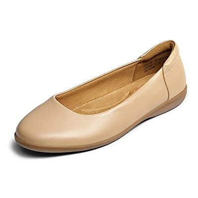 DREAM PAIRS Bailarinas mulher sapatos confortáveis planos com palmilha acolchoada clássico sola antiderrapante, Nu DREAM PAIRS Bailarinas mulher sapatos confortáveis planos com palmilha acolchoada clássico sola antiderrapante, Nu