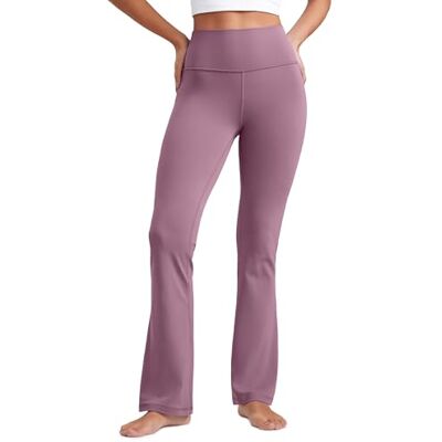 CRZ YOGA Mulheres Butterluxe cintura alta leggings sinos perna larga com bolso ioga casual 74/79/81/85 cm, Lavanda clara CRZ YOGA Mulheres Butterluxe cintura alta leggings sinos perna larga com bolso ioga casual 74/79/81/85 cm, Lavanda clara