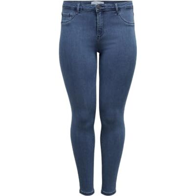 ONLY CARMAKOMA Skinny fit Jeans Curvy CARThunder Push up reg Skinny fit calças de ganga, Azul (Medium Blue Denim Medium Blue Denim) ONLY CARMAKOMA Skinny fit Jeans Curvy CARThunder Push up reg Skinny fit calças de ganga, Azul (Medium Blue Denim Medium Blue Denim)