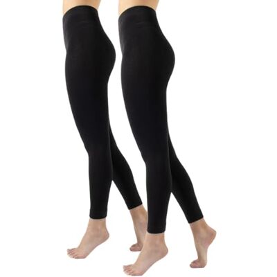 Cette – Meias sem Pés Térmicas, Meias com Forro Polar, Calças de Inverno 300 DEN Preto S/M, M/L, L/XL, XXL, 3XL, 2 x preto Cette – Meias sem Pés Térmicas, Meias com Forro Polar, Calças de Inverno 300 DEN Preto S/M, M/L, L/XL, XXL, 3XL, 2 x preto