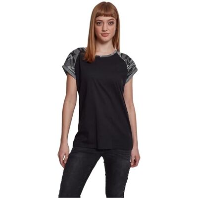 Urban Classics T-shirt Feminina de Mangas Curtas, T-shirt Raglan, Gola em V, Em Diferentes Cores e Tamanhos XS 5XL, XXL Urban Classics T-shirt Feminina de Mangas Curtas, T-shirt Raglan, Gola em V, Em Diferentes Cores e Tamanhos XS 5XL, XXL