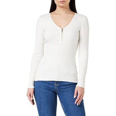 Morgan Pull Col V Maliko camisola para mulher, Branco (Off White 201), L Morgan Pull Col V Maliko camisola para mulher, Branco (Off White 201), L