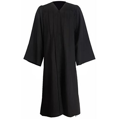 GraduationMall Vestido de formatura Mate Premium unissexo para adultos, University High School, 12 cores, Preto GraduationMall Vestido de formatura Mate Premium unissexo para adultos, University High School, 12 cores, Preto