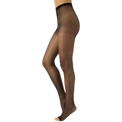 CALZITALY Meias com ponta aberta, meias sem ponteira, panty refrescante de verão, natural, preto, S, M, L, XL, XXL, 3XL, 4XL, 10 den, meias italianas, Preto CALZITALY Meias com ponta aberta, meias sem ponteira, panty refrescante de verão, natural, preto, S, M, L, XL, XXL, 3XL, 4XL, 10 den, meias italianas, Preto