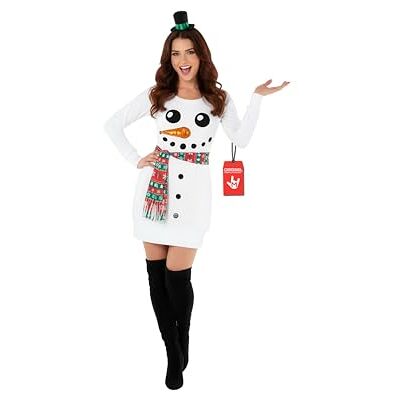 Morph Disfarce boneco de neve, fato de Natal para mulher, vestido de festa de Natal, S Morph Disfarce boneco de neve, fato de Natal para mulher, vestido de festa de Natal, S