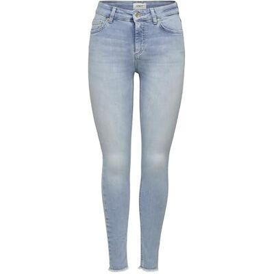 ONLY Calças de ganga Skinny fit ONLBLUSH Mid Waist Skinny Fit calças de ganga, Light Blue Denim, M/30 L ONLY Calças de ganga Skinny fit ONLBLUSH Mid Waist Skinny Fit calças de ganga, Light Blue Denim, M/30 L