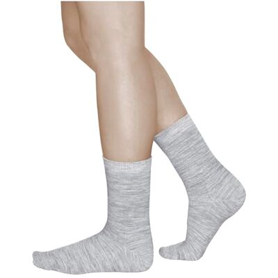 vitsocks Meias de inverno para mulher 80% lã MERINO finas (3 pares) meia cana respirável quente para frio, Cinzento claro (sólido, 3 pares) vitsocks Meias de inverno para mulher 80% lã MERINO finas (3 pares) meia cana respirável quente para frio, Cinzento claro (sólido, 3 pares)