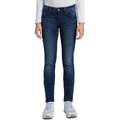 Tom Tailor Alexa Slim Calças de ganga para mulher, Azul (10282 Dark Stone Wash Denim (2)), 27 W/32 L Tom Tailor Alexa Slim Calças de ganga para mulher, Azul (10282 Dark Stone Wash Denim (2)), 27 W/32 L