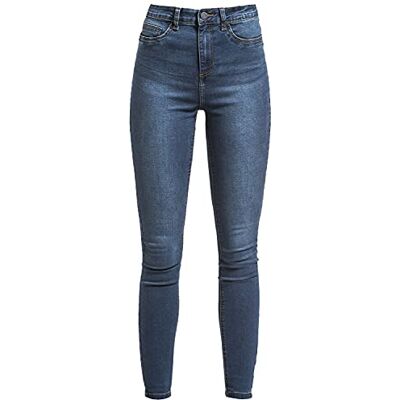 Noisy May NMCallie HW Skinny Black Calças de ganga de mulher pretos, azul Noisy May NMCallie HW Skinny Black Calças de ganga de mulher pretos, azul