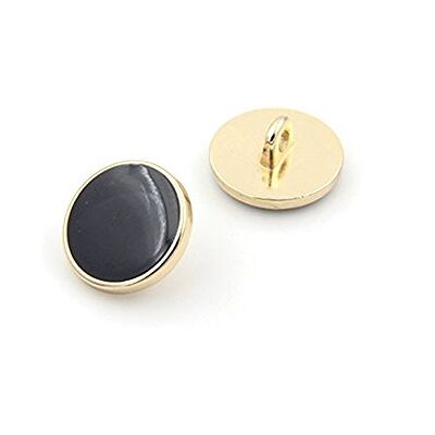 Bestowal 10 peças Clothes Button Fashion Black Glazed Metal Button Set Sewing Button for Blazer, Coat, Uniform, Shirt, Suit e Jacket (11,5 mm) Bestowal 10 peças Clothes Button Fashion Black Glazed Metal Button Set Sewing Button for Blazer, Coat, Uniform, Shirt, Suit e Jacket (11,5 mm)
