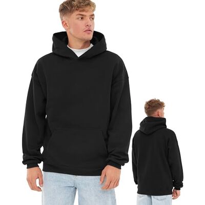 Johnny Urban Camisola homens e mulheres Cody camisolas com capuz Basic Oversized Hoodie camisola unissexo de tecido grosso Relaxed Hooded Sweater, Preto Johnny Urban Camisola homens e mulheres Cody camisolas com capuz Basic Oversized Hoodie camisola unissexo de tecido grosso Relaxed Hooded Sweater, Preto