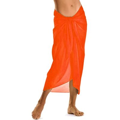 TOSKATOK Mulheres meninas sexy elegante praia cobertura páreo saia vestido, Laranja TOSKATOK Mulheres meninas sexy elegante praia cobertura páreo saia vestido, Laranja