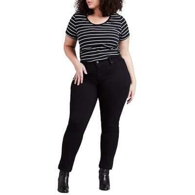 Levi's Plus Size 311 Shaping Skinny Calças de ganga mulher, Soft Black, 50 W/32 L Levi's Plus Size 311 Shaping Skinny Calças de ganga mulher, Soft Black, 50 W/32 L