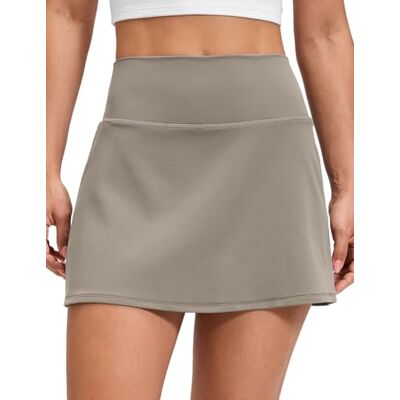 CRZ YOGA Butterluxe Saia de ténis e golfe feminina em forma de A com bolso Forro curto embutido com bolsos, extremamente macio, casual, uma linha, elástico, mini, para mulher CRZ YOGA Butterluxe Saia de ténis e golfe feminina em forma de A com bolso Forro curto embutido com bolsos, extremamente macio, casual, uma linha, elástico, mini, para mulher