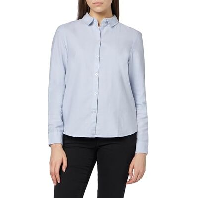 PIECES Pcirena LS Oxford Shirt Noos blusa para mulher, Azul (Kentucky Blue Kentucky Blue), L PIECES Pcirena LS Oxford Shirt Noos blusa para mulher, Azul (Kentucky Blue Kentucky Blue), L