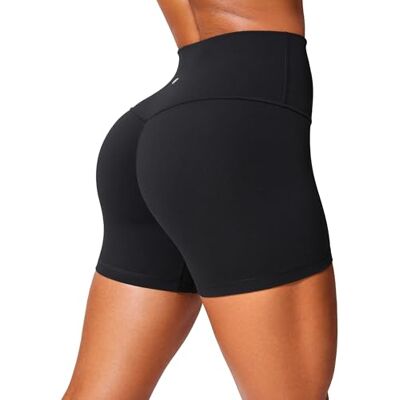 CRZ YOGA Mulheres Butterlift Shorts levantamento glúteos 10 cm sem costura frontal ioga cintura alta preto 40 CRZ YOGA Mulheres Butterlift Shorts levantamento glúteos 10 cm sem costura frontal ioga cintura alta preto 40