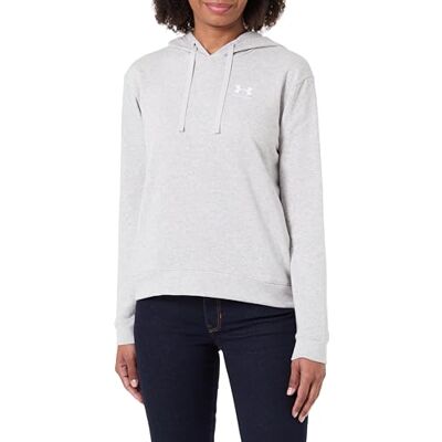Under Armour UA Rival Terry Hoodie Camisa de mulher, Mod cinzento luz coragem / branco, Unissexo médio Under Armour UA Rival Terry Hoodie Camisa de mulher, Mod cinzento luz coragem / branco, Unissexo médio
