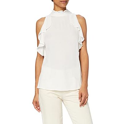 SPARKZ COPENHAGEN Vilda Top Blusa para mulher, Marfim (Off White 002), S SPARKZ COPENHAGEN Vilda Top Blusa para mulher, Marfim (Off White 002), S