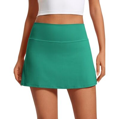 CRZ YOGA Butterluxe Saia de ténis e golfe feminina em forma de A com bolso Forro curto embutido com bolsos, extremamente macio, casual, uma linha, elástico, mini, para mulher CRZ YOGA Butterluxe Saia de ténis e golfe feminina em forma de A com bolso Forro curto embutido com bolsos, extremamente macio, casual, uma linha, elástico, mini, para mulher