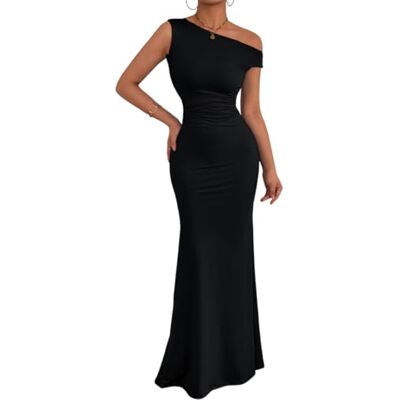 Gkaopi Vestido Comprido Mulher Sexy Sem Mangas Maxi Vestidos de Festa Ajustado Elegante Franzido Bodycon Vestido com Ombro Verão Casual Cintura Alta Vestidos para Cocktail Noite Clubwear Gkaopi Vestido Comprido Mulher Sexy Sem Mangas Maxi Vestidos de Festa Ajustado Elegante Franzido Bodycon Vestido com Ombro Verão Casual Cintura Alta Vestidos para Cocktail Noite Clubwear
