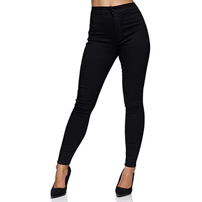 Elara Calças de ganga de cintura alta Slim Fit Chunkyrayan, Preto Madrid Elara Calças de ganga de cintura alta Slim Fit Chunkyrayan, Preto Madrid