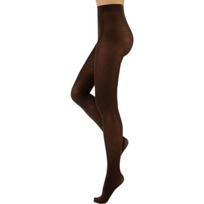 CALZITALY Leotardos de lã para mulher, meias de lã marinha, panty opacas, S, M, L, XL 100 DEN Made in Italy, Castanho CALZITALY Leotardos de lã para mulher, meias de lã marinha, panty opacas, S, M, L, XL 100 DEN Made in Italy, Castanho