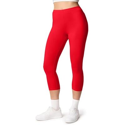 Ladeheid Leggins 3/4 leggings desportivas mulher leggings para desporto leggings Capri leggings pirata de verão para mulheres LA40-132, Vermelho, M Ladeheid Leggins 3/4 leggings desportivas mulher leggings para desporto leggings Capri leggings pirata de verão para mulheres LA40-132, Vermelho, M