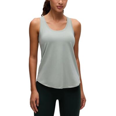 CRZ YOGA Mulheres algodão premium Y costas exercício t-shirts sem mangas leve solta sem manga atlética ginástica camisas, Jade Cinzento CRZ YOGA Mulheres algodão premium Y costas exercício t-shirts sem mangas leve solta sem manga atlética ginástica camisas, Jade Cinzento