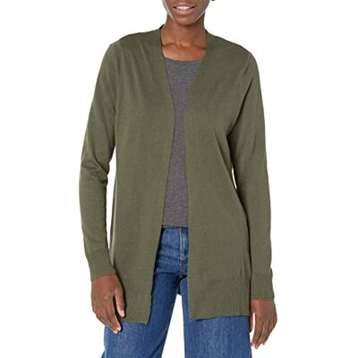 Amazon Essentials Cardigan de frente aberta, casaco de malha para mulher, Verde (Azeitona Oliva), X-Large Amazon Essentials Cardigan de frente aberta, casaco de malha para mulher, Verde (Azeitona Oliva), X-Large