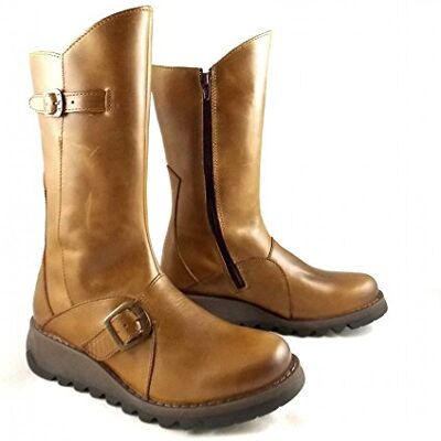 Fly London Mês 2, Botas com fivela, mulher, castanho camelo, 38 UE Fly London Mês 2, Botas com fivela, mulher, castanho camelo, 38 UE